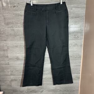 Eddie Bauer Pants Womens 12 Black Blakely Fit Bootcut Chino Trouser Casual 34x29
